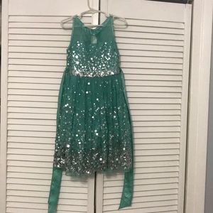 sparkly turquoise kids dress!!💙